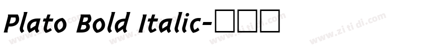 Plato Bold Italic字体转换